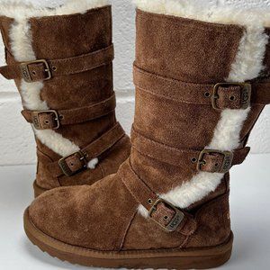 UGG Girls Suede Boots - Maddi II - Chocolate - Size 3